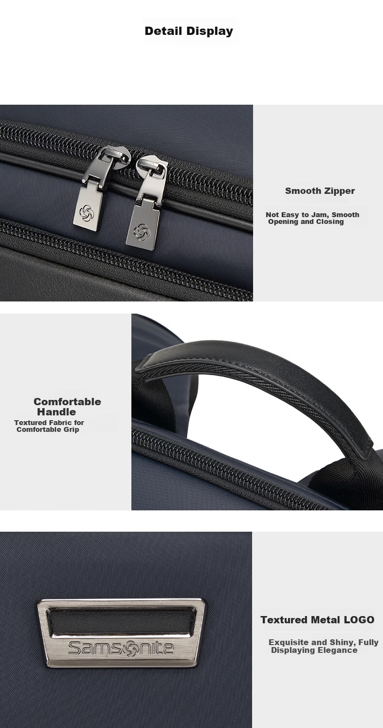 Samsonite Men's 17-inch Laptop Backpack PROLITE Business Large Capacity Casual Bag NS0 Black 12