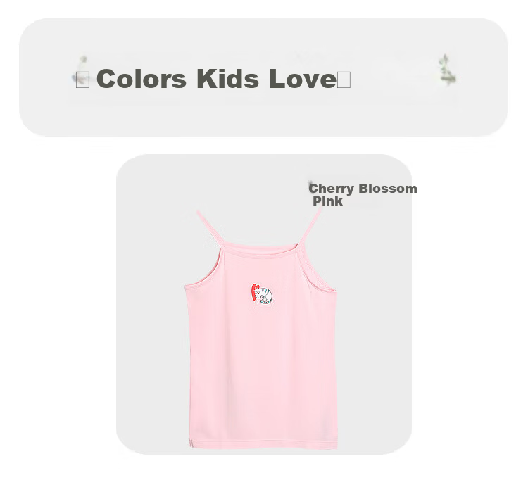 Hodohome Kids Vest Girls Summer Thin Modal Cool Camisole Cute Base Layer Underwear 016 140 9