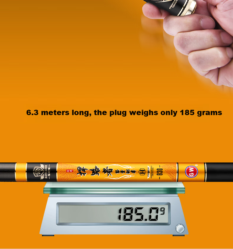 GW Fishing Rod Hand Rod 2.7m Defender Lake Reservoir Lightweight Ultra-Light Ultra-Hard 28 Tuning 5H All-Purpose Fishing Rod 8