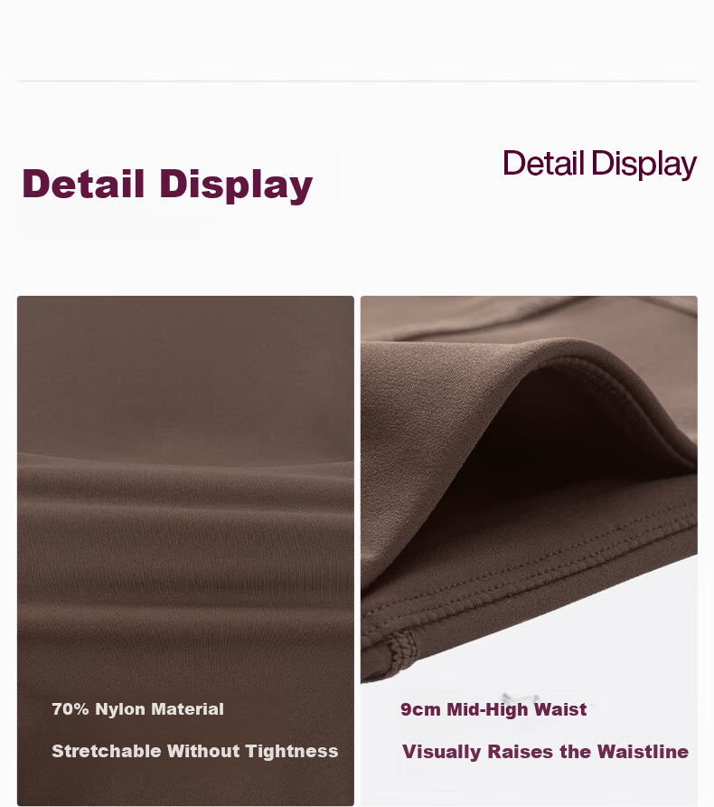VFU Leap Running High-Elastic Quick-Dry 9/10 Length Women's High-Waist Hip-Lifting Yoga Pants Fitness Set Ebony Brown M 18