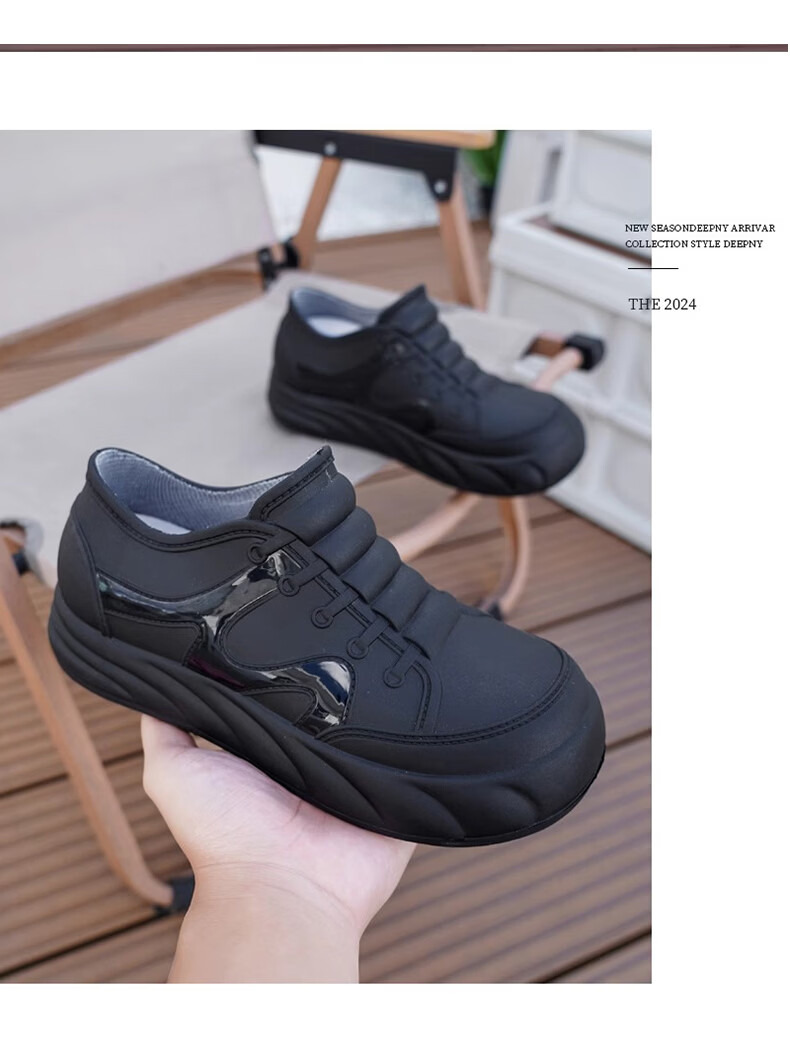 FOOTOPPO Women's Short Tube Height Increasing Rain Boots Non-Slip Low-Cut Soft Sole Fashion Thick-Soled Outdoor Waterproof Shoes for Adults 9