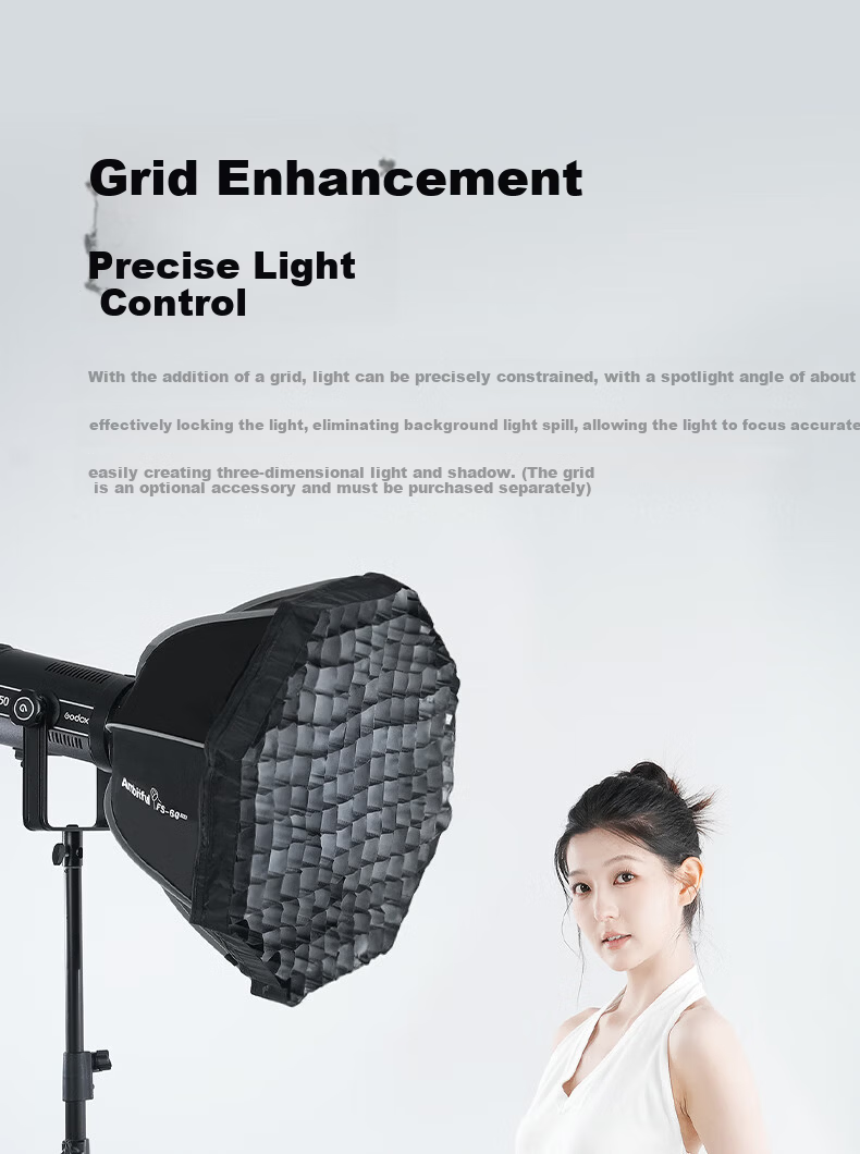 AMBITFUL Zhijie Octagonal Softbox FS80pro Bowens Mount Quick Install Handheld Portable Video Flash Hot Shoe Soft Light Diffuser 11