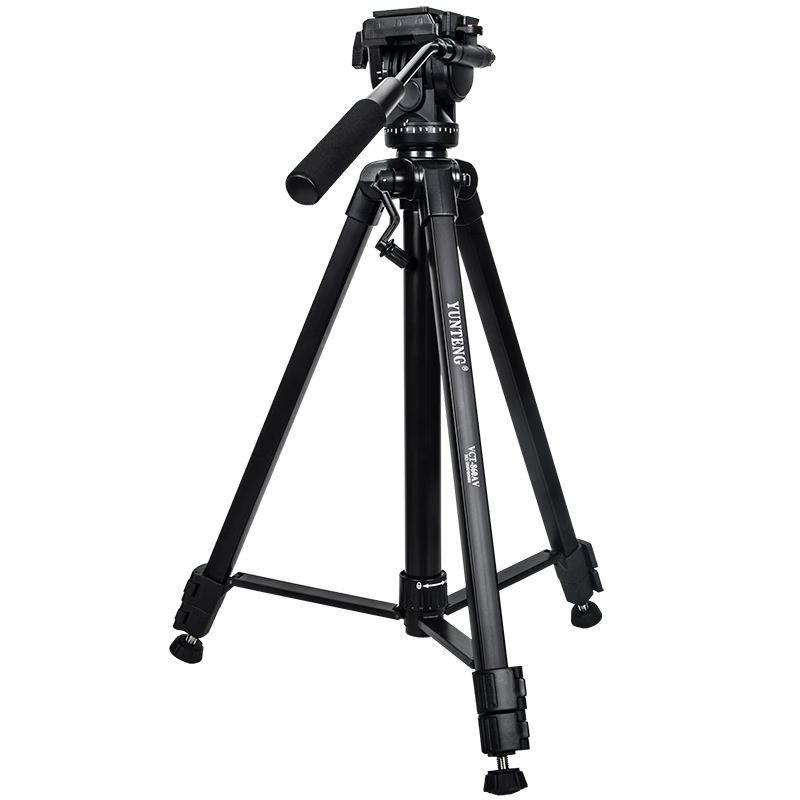 YUNTENG 860 Professional Tripod with Spiked Feet, Hydraulic Head for DSLR, Mirrorless Camera, Camcorder, Smartphone, Vlog Video Shooting, Live Streaming, Outdoor Travel Photography Stand