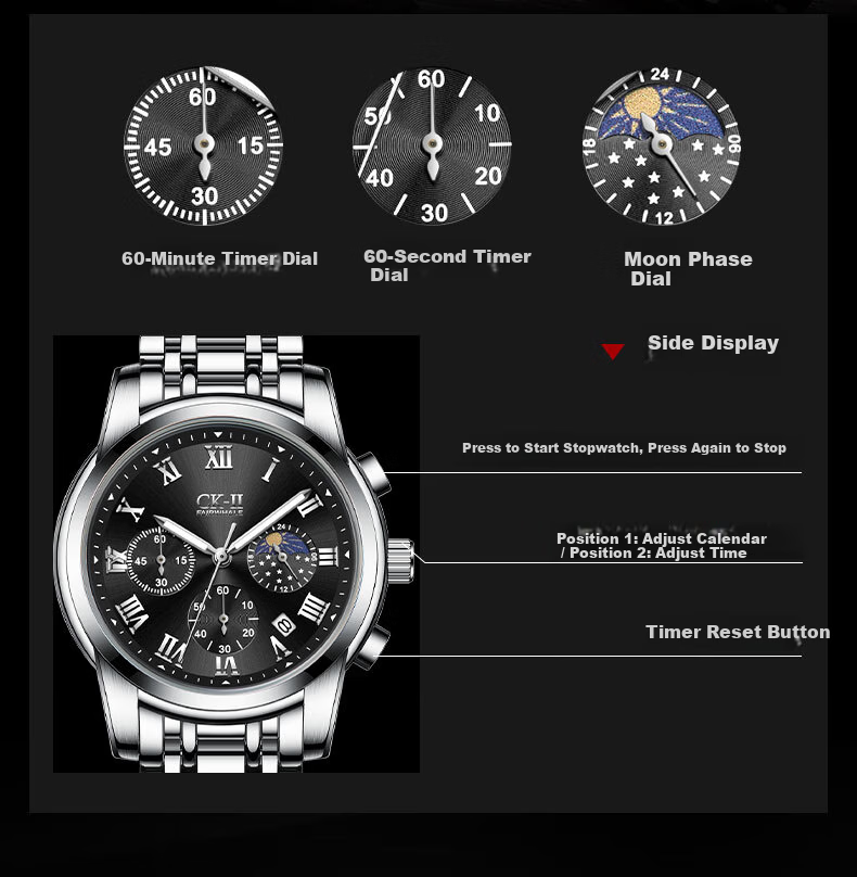 MARK FAIRWHALE Birthday Gift, Small CK Collaboration Men's Watch, Business Style, 2026 New Model, Top Ten Famous Watches, Wristwatch 5039 7