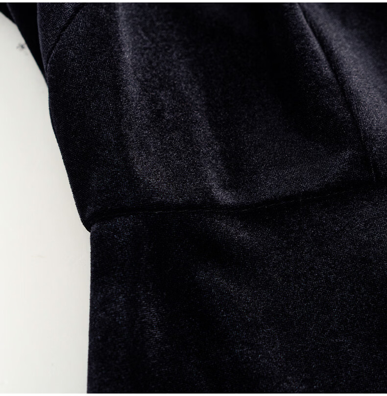 ROEYSHOUSE French Style Women's Spring Vintage Patchwork Velvet Slim Dress 07942 Colorblock M 16