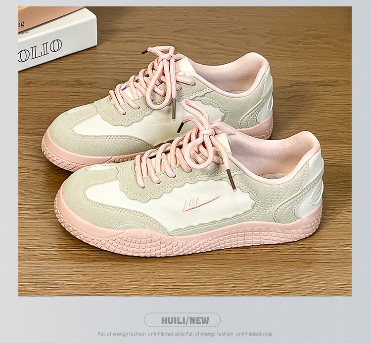 Warrior Training Shoes Versatile College Style Women's Fashion White Sneakers 818 Beige/Grey/Dark Blue Size 35 23