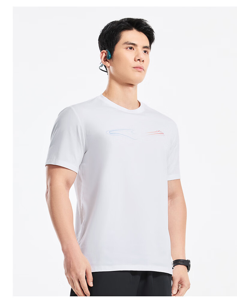 Erke Men's Summer New Sports T-Shirt Casual Outdoor Quick-Dry Antibacterial Ice-Feel Crew Neck 13