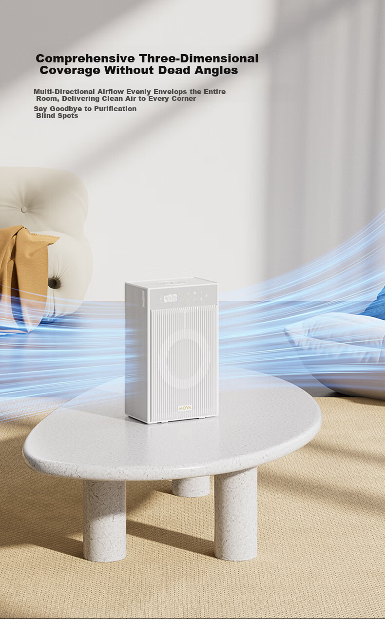 Mova Multifunctional Desktop Air Purifier Odor Removal Sterilization Allergy Relief Home Compact Speaker Aromatherapy Rechargeable 4-in-1 Purifier Zeno Z10 4