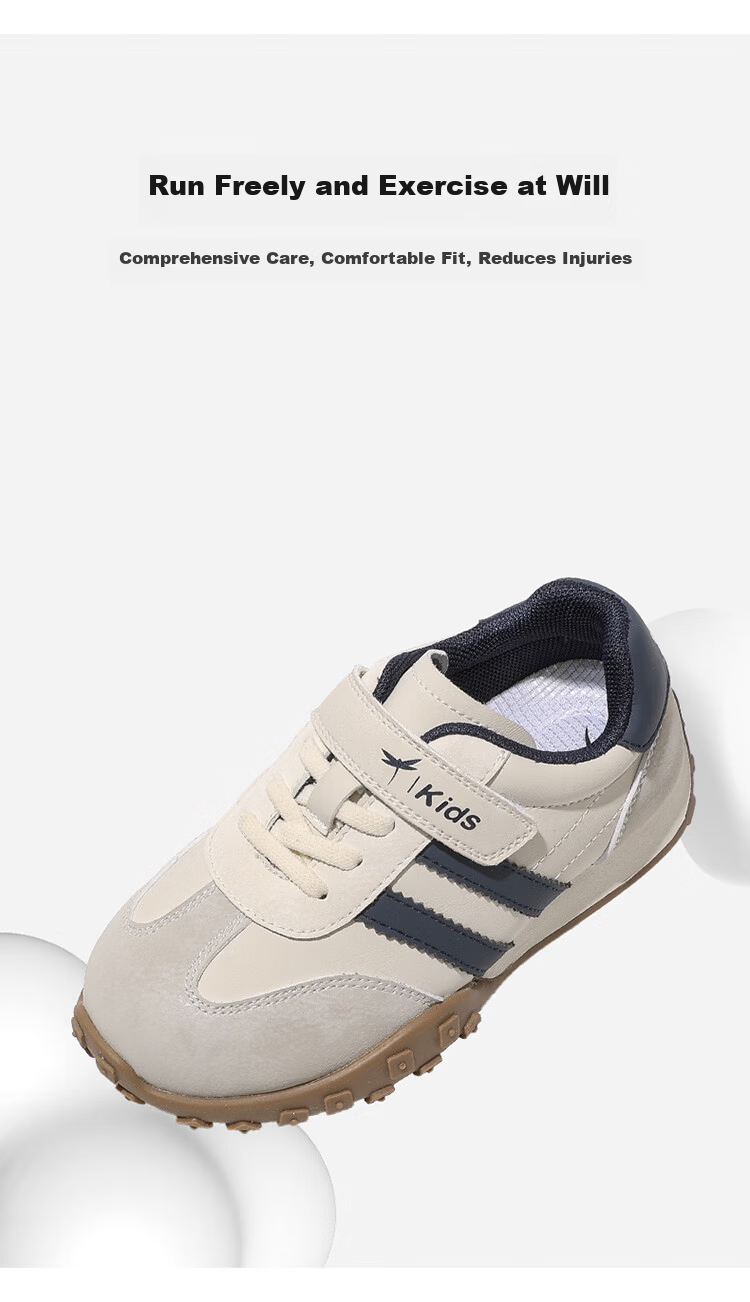 RED DRAGONFLY Children's Spring And Summer Shoes, Boys And Girls Soft-Soled Sports Sneakers, Casual Training Shoes Q43CYXX470, Beige Blue, Size 31 4
