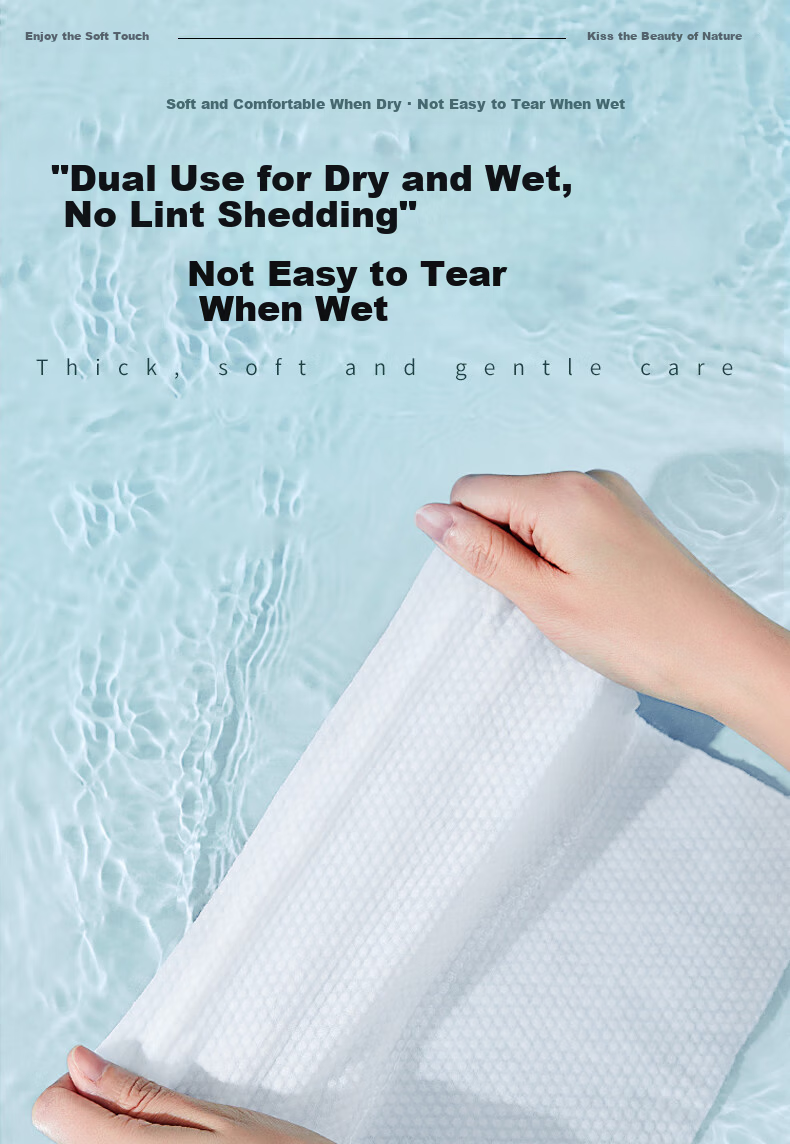 Guyunti Facial Cleansing Wipes 180 Sheets * 2 Packs Soft Disposable Face Towels 24*28CM 3