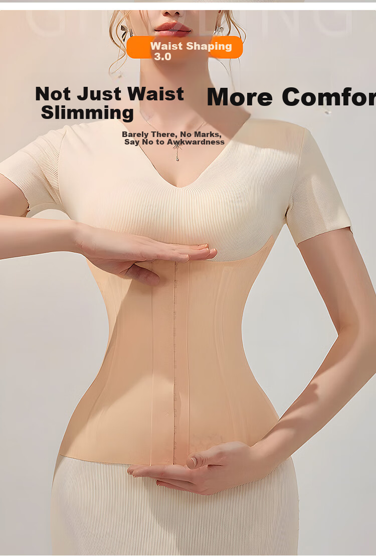 GRACEWELL Bare-Skin Ice Silk Waist Trainer Strong Waist Cincher Heavy-Duty Shaping Body Postpartum Seamless Stomach Slimming Summer Thin Belt 4