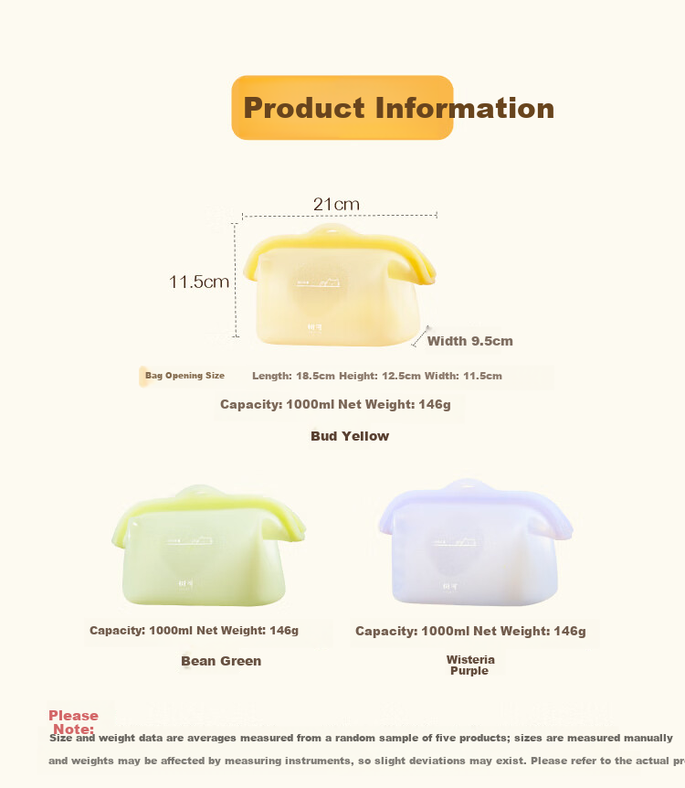 Shuke Silicone Food Storage Bag Food Grade High Temperature Resistant Household Fruit Bag Refrigerator Freezer Sealed Bag 22