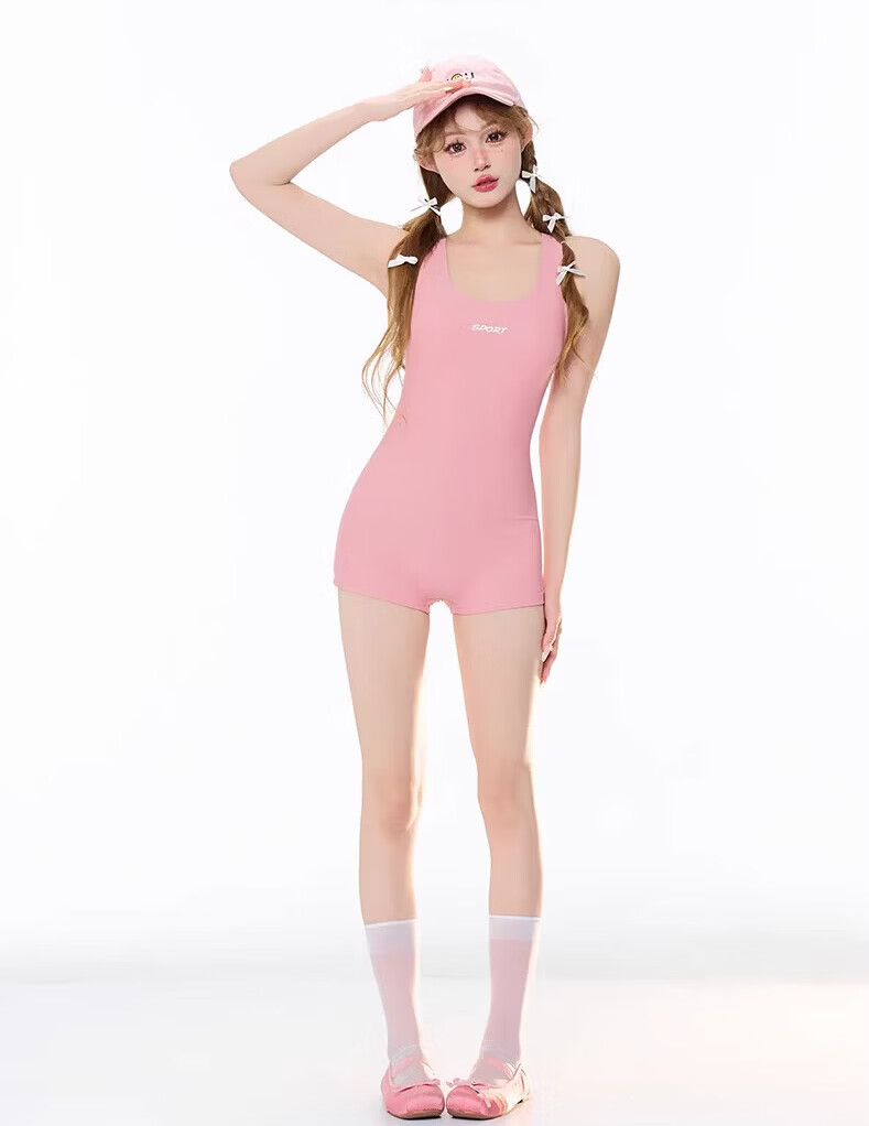 Modal Women's Competitive Professional Swimming Suit 2026 New Girls' One-Piece Square Leg Swimsuit 6