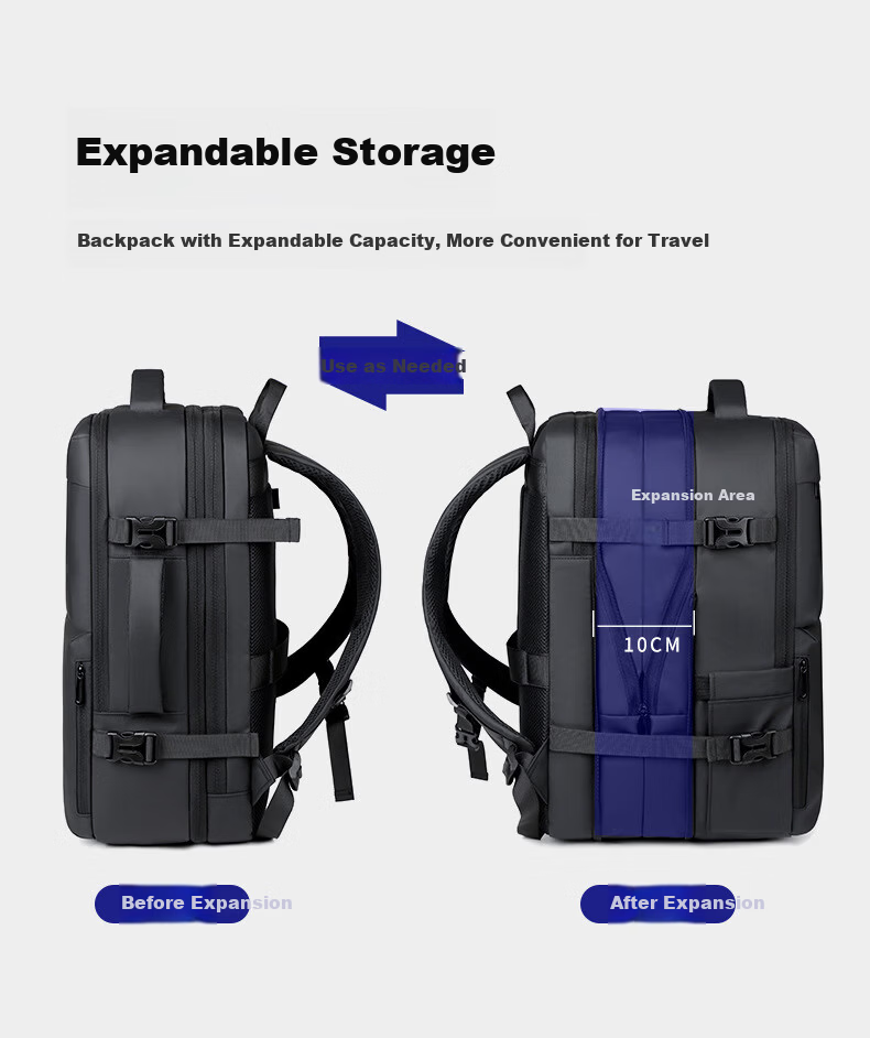 361° Backpack Men's Business Large Capacity Dual Shoulder Bag Independent Laptop Compartment Commuter Travel Casual Bag 11