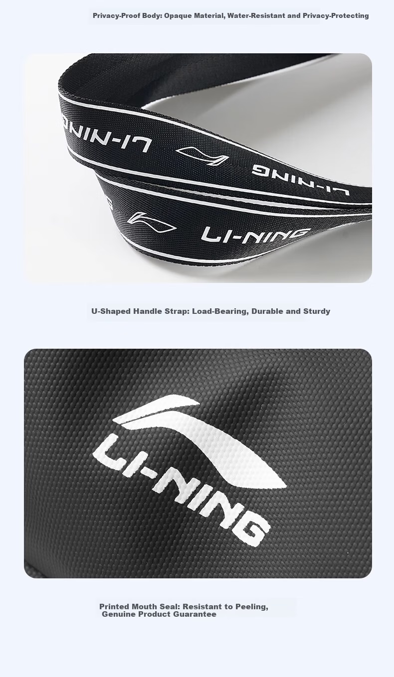 LI-NING Women's Waterproof Swim Bag Dry and Wet Separation Professional Storage Swimming Training Outdoor Shoulder Bag 725-White 14