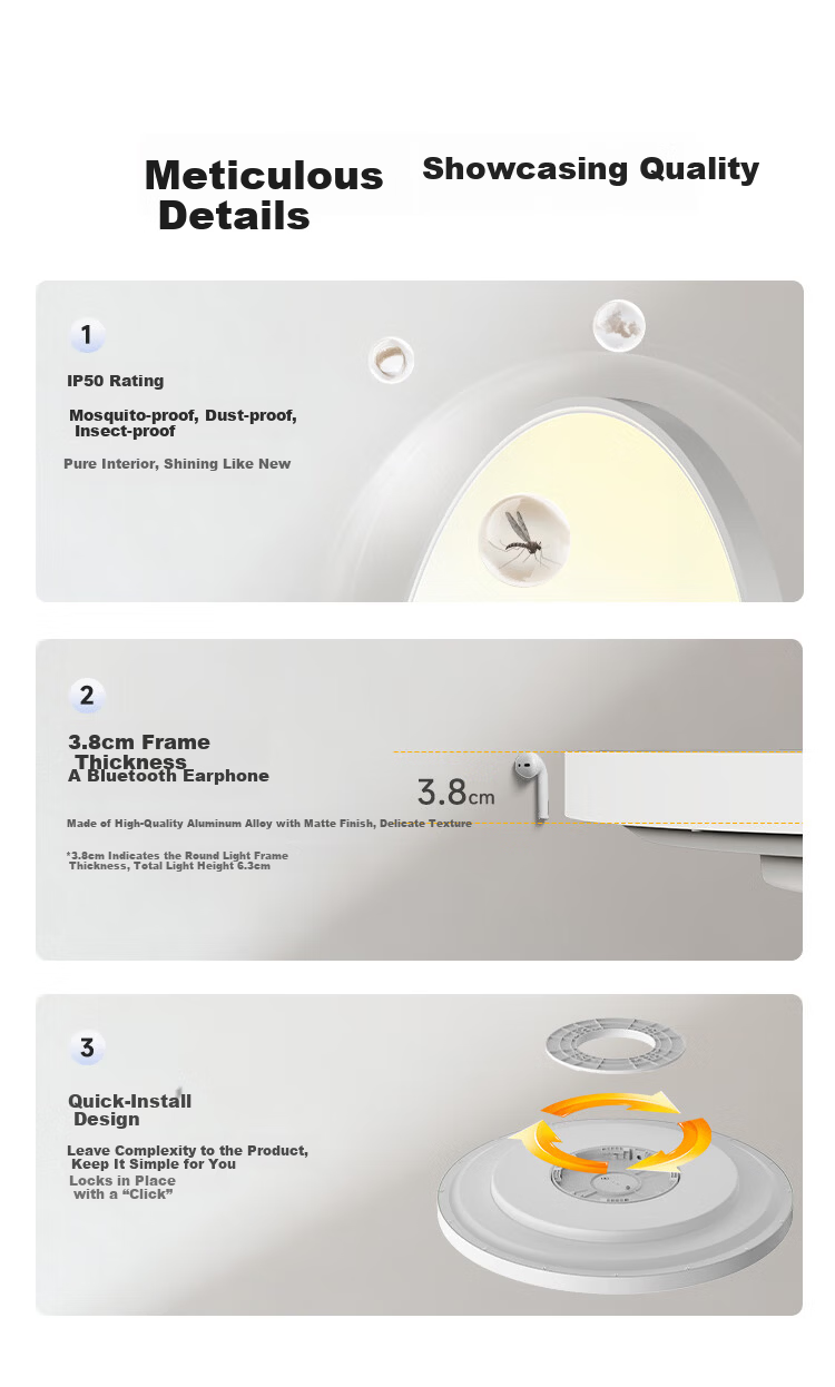 FSL Foshan Lighting Full Spectrum Eye Protection Tianjing Ceiling Light AI Soft Color Full Color Gamut Wide Color Temperature Lingjing Lite 110W 17