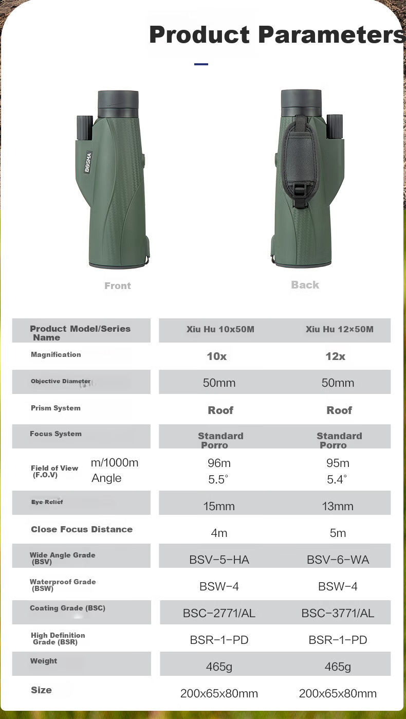 BOSMA Embroidered Tiger 10×50M Monocular Telescope High-Power HD Night Vision Portable Large Aperture Outdoor Handheld Binoculars 2