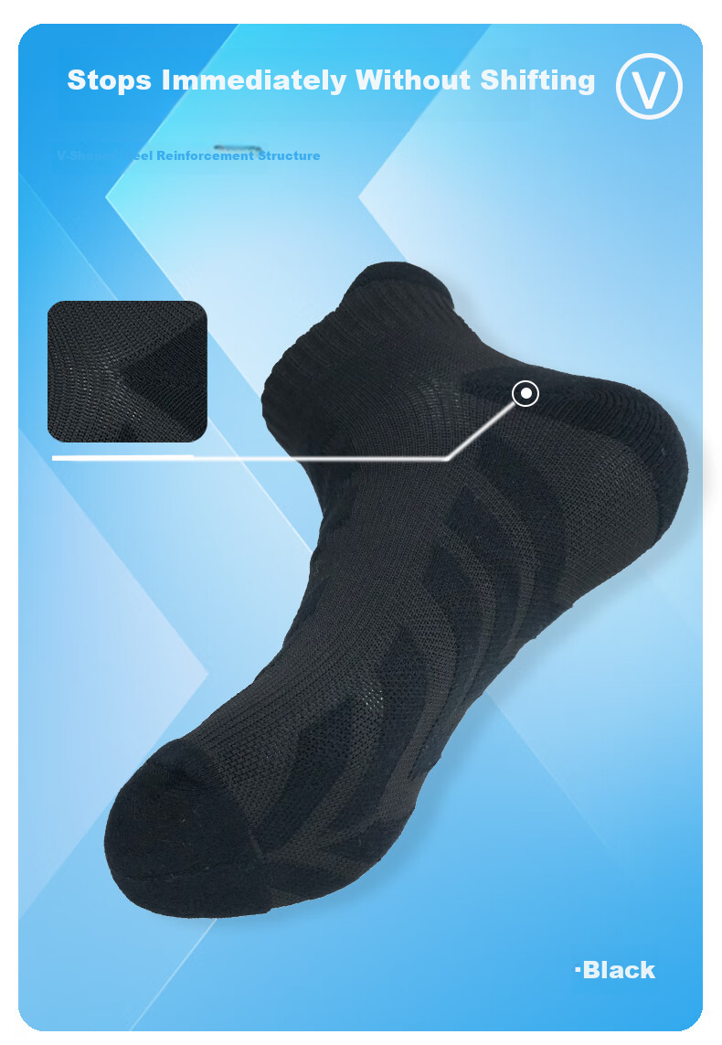 361° Authentic Sports Short Socks for Men, Low-Cut, Breathable, Sweat-Absorbing, Shock-Absorbing, Non-Slip Running Socks, Green/4 Pairs, One Size 8