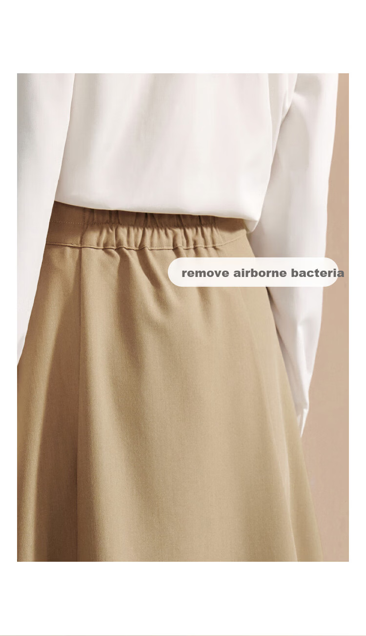 Inman Vintage Commuter Split Hem Cotton Mid-Length A-Line Skirt Autumn Women's Dark Blue - M 8