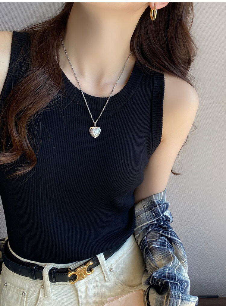 YUZHAOLIN White Knitted Crew Neck Sleeveless Vest Women's Innerwear 2026 Spring Summer New High-Quality Sleeveless Outerwear Top 32