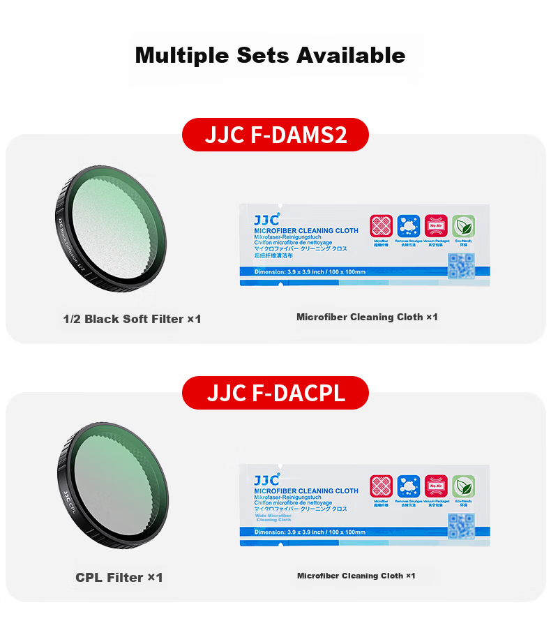 JJC DJI Action4/5 Pro Filter Kit CPL Polarizer Fixed ND Neutral Density Lens Action3 Sports Camera Accessories 14