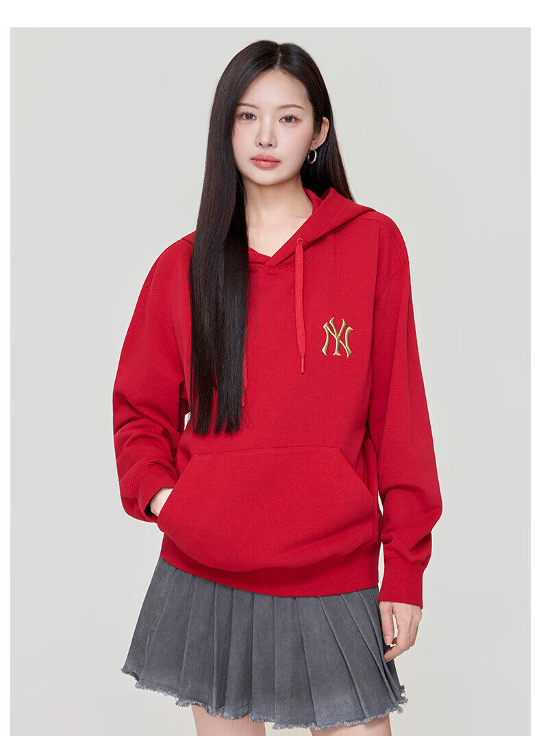 MLB Unisex New Year Zodiac Horse Print Casual Hoodie 26 Spring New Style 3AHDQ0161-50CRS-L 2