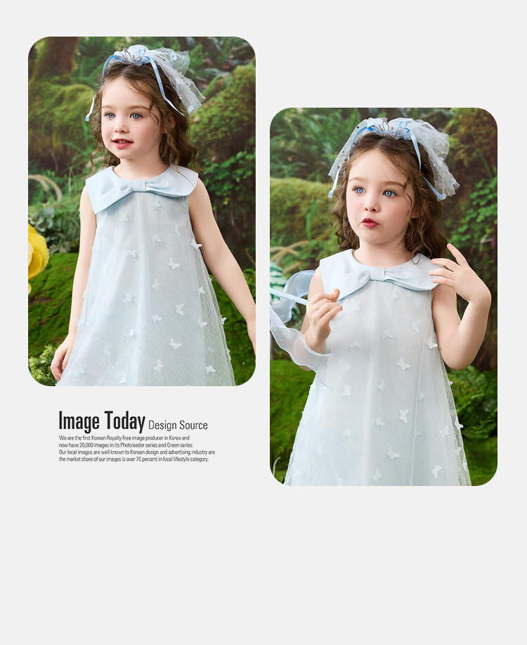 ASK JUNIOR Summer Kids Sleeveless Vacation Dress Toddler Mesh Princess Dress for Girls 15