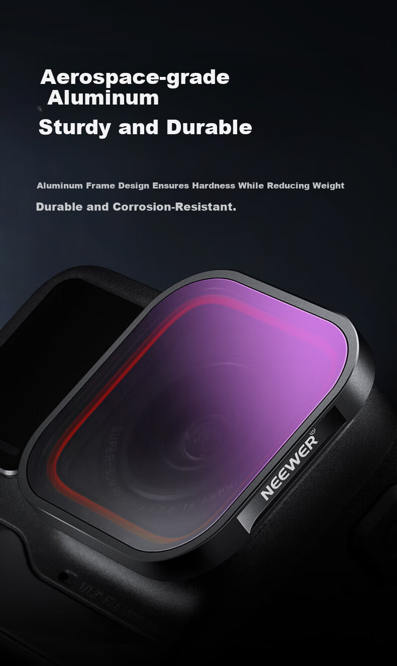 Nuer Insta360 AcePro2 Filter Polarizer ND UV Protection Night Scene Anti-Light Pollution Waterproof Accessories for Action Camera 6