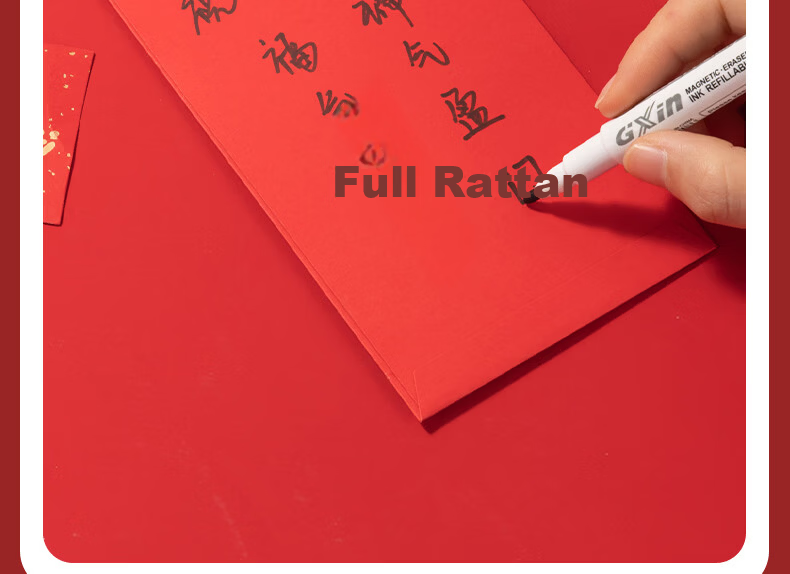 Deli Chinese New Year Red Envelopes, Thick Paper, Large Capacity, 10pcs Lucky Money Packets BF107 10