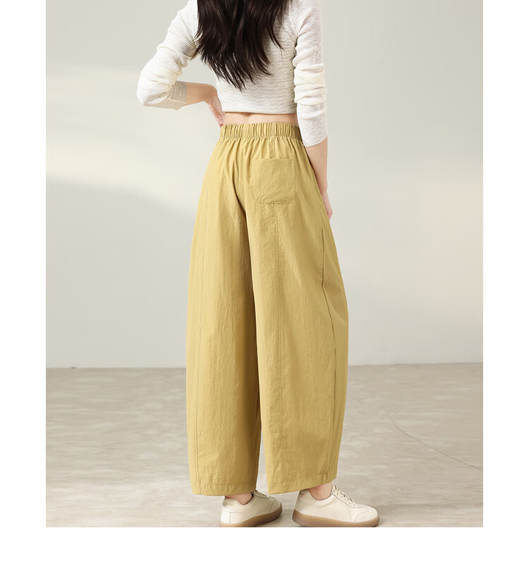 Free Style Wide Leg Pants Women Summer Thin 9/10 Lantern Pants 2026 New High Waist Slim Loose Lazy Curved Casual Pants 15