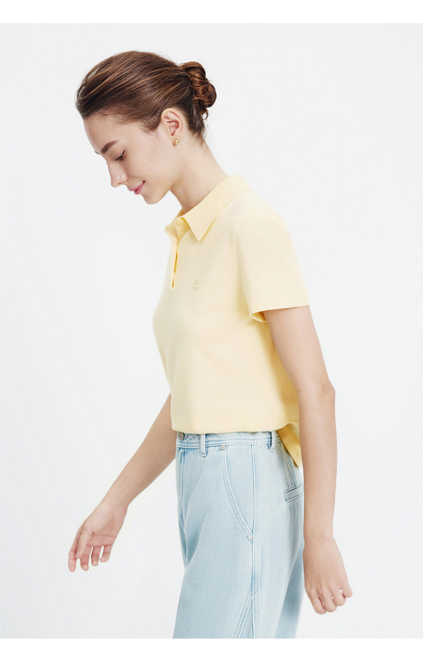 Navigare Slim Fit Small Sailboat Short Sleeve Polo Shirt 26 New Summer Solid Color High Elastic Knit 2325526520 XL 37