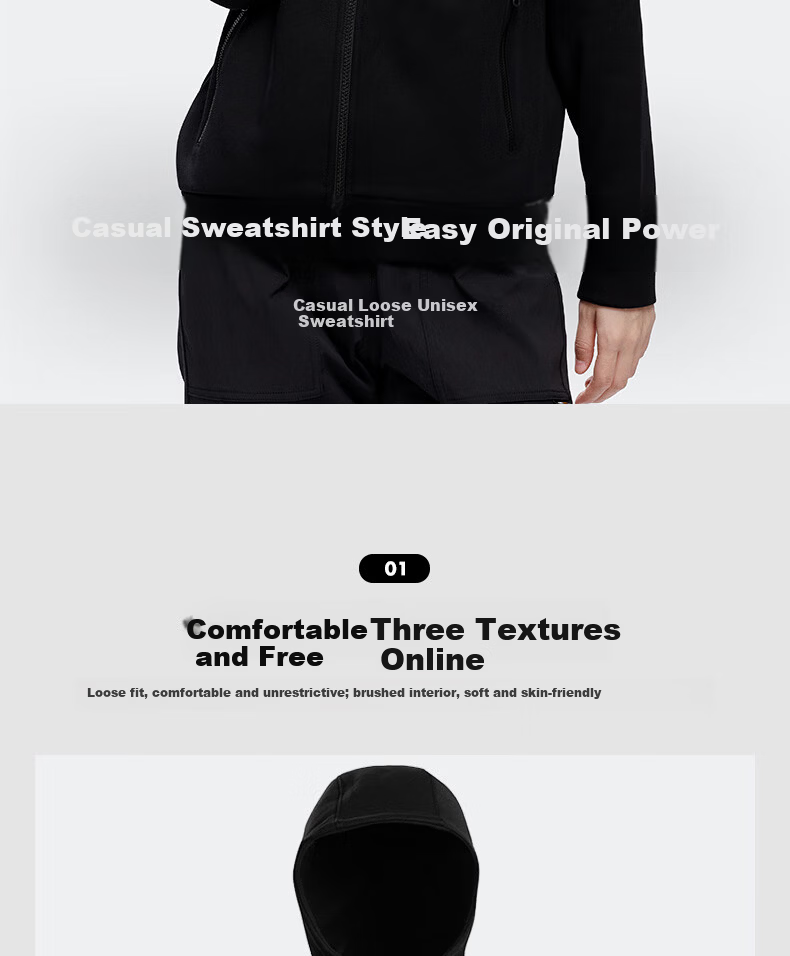 NORTHLAND Unisex Hoodie Pullover NHDBT0750E Dark Heather Gray 165 Spring Autumn Outdoor Loose Casual 2