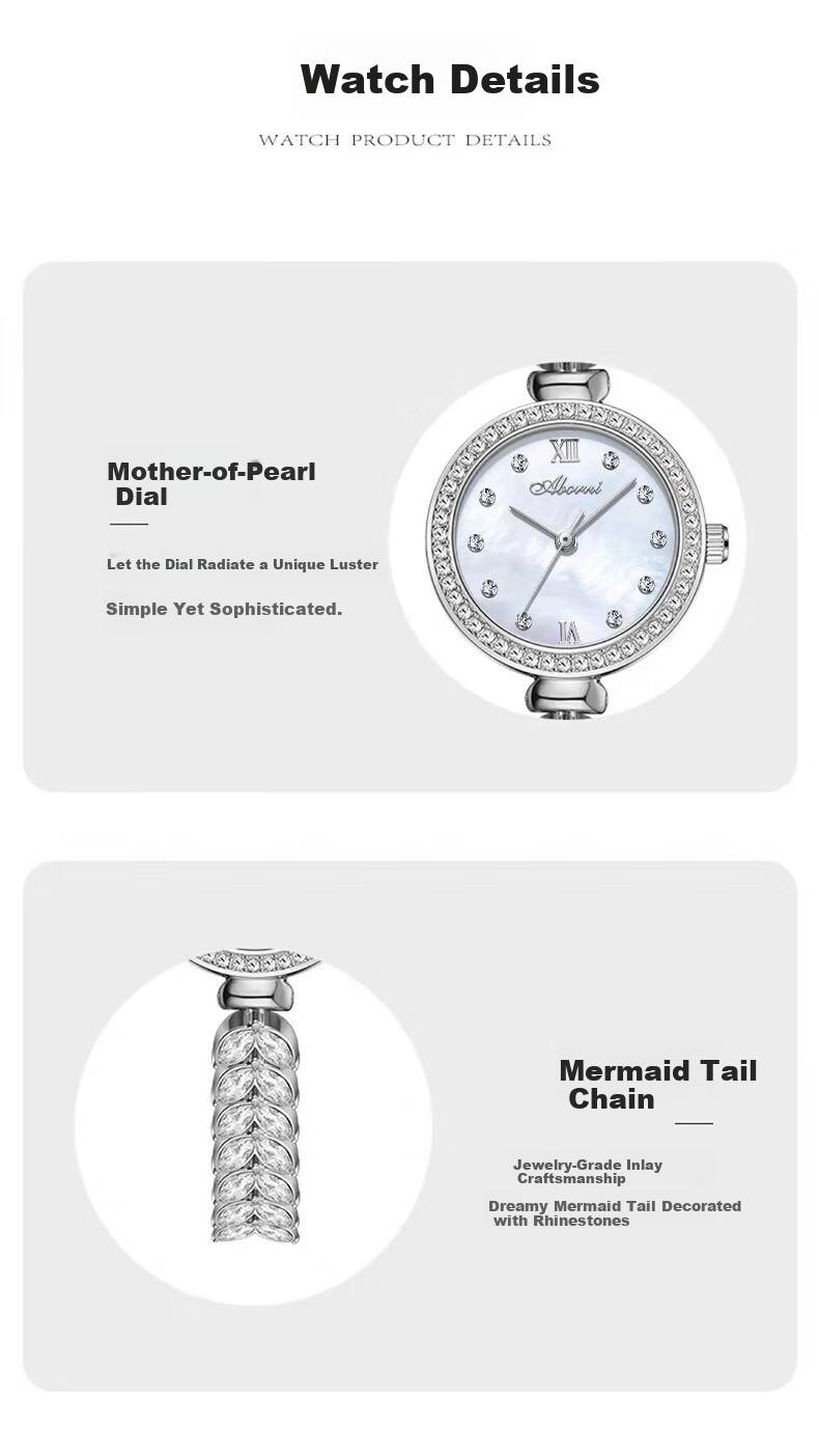 GEORGCOUNT Mermaid Women's Watch 2025 New Luxury Niche Waterproof Bracelet Quartz Watch Valentine's Day Gift 17