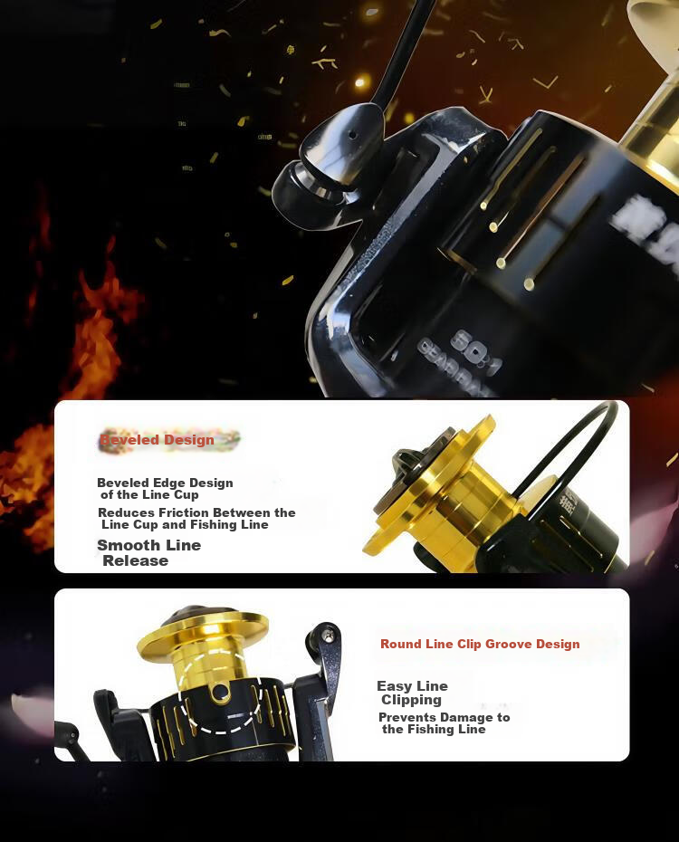 GW Spinning Reel Yellow Spider 8+1 Bearings Lure Reel Yellow Spider 1000S Model (Shallow Spool) 8