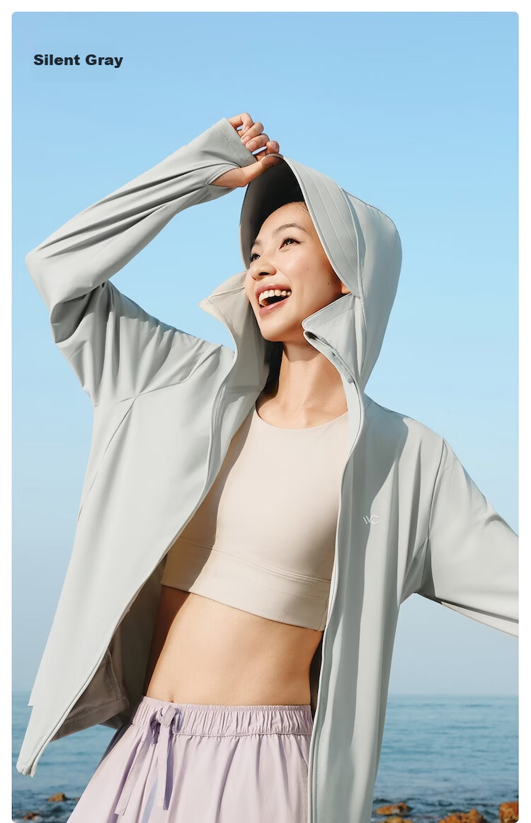 VVC Sun Protection Jacket for Men, Summer Breathable Cool-Feeling Coat, UV-Resistant Ice Silk Outdoor Sun Protection Clothing, Snow Mountain White, M 16