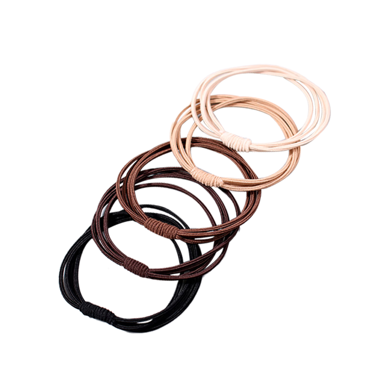 MEIFUYU High Elasticity Four-Strand Thin Hair Ties 25 Pieces Hair Bands Rubber Bands Hair Ropes WH7204
