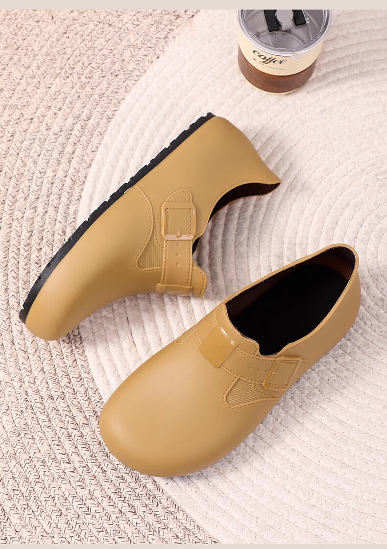 FOOTOPPO Women's Low-Cut Birkenstock Rain Shoes Non-Slip Fashionable Water Shoes Summer Short Waterproof Rubber Boots 11