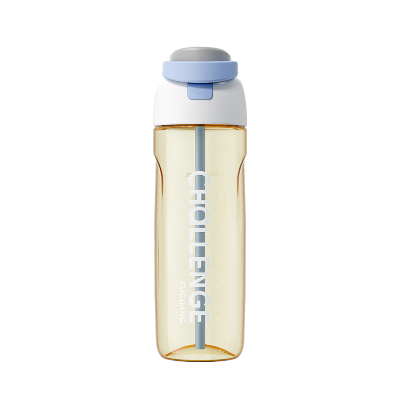 Fuguang Plastic Water Bottle Straw Cup PPSU Large Capacity Portable Sports Fitness Cup 820ML Blue