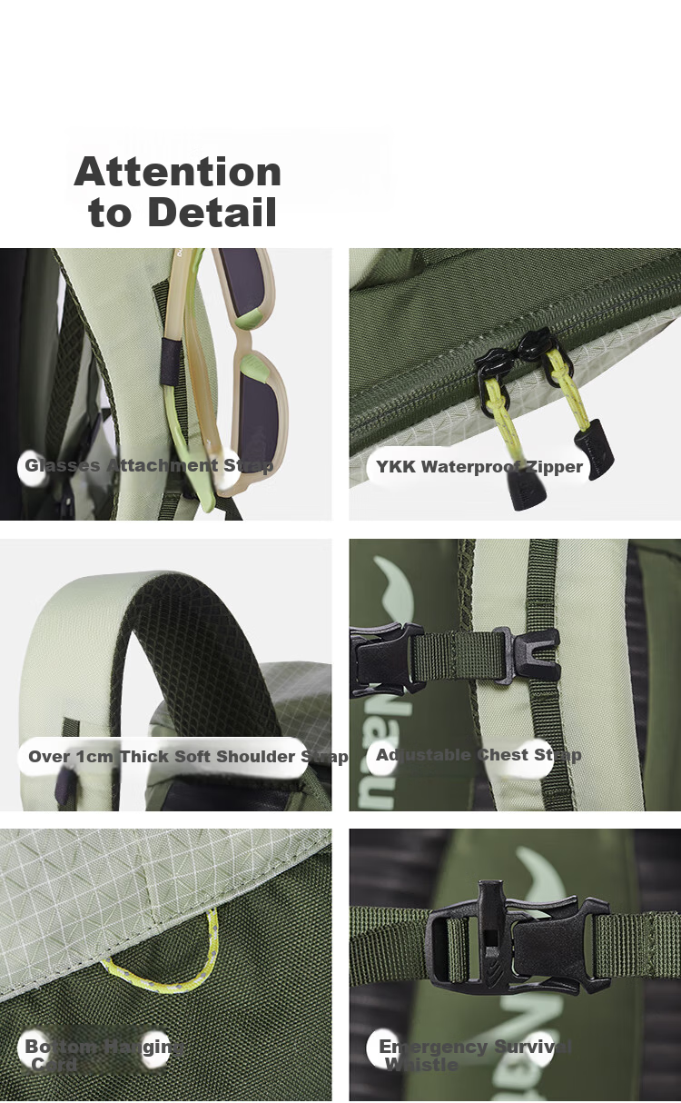 Naturehike Nuoke Helium 25L Hiking Backpack Professional Lightweight Mountaineering Outdoor Travel Waterproof Men Women Shoulder Bag 15