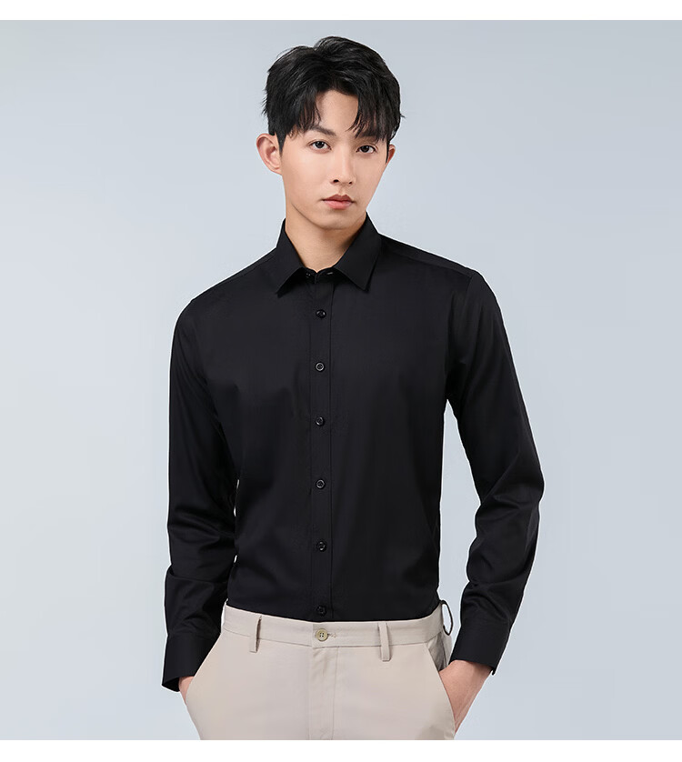 ROMON Men's Short Sleeve Cotton Solid Color Business Casual Lightweight Breathable Shirt White (Short) L 25
