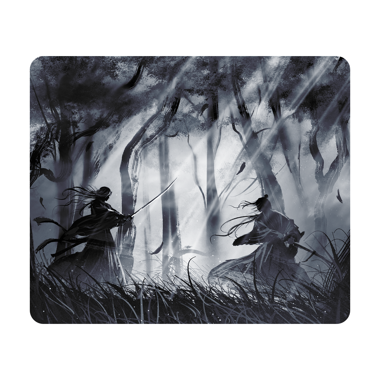 Saifeiyan [Jianxing] Fine Surface Neutral Balanced Control Mouse Pad Ink Wash Chinese Style Anime Design FPS Esports Professional Control Pad Jianxing - Shadow 360x300x5mm
