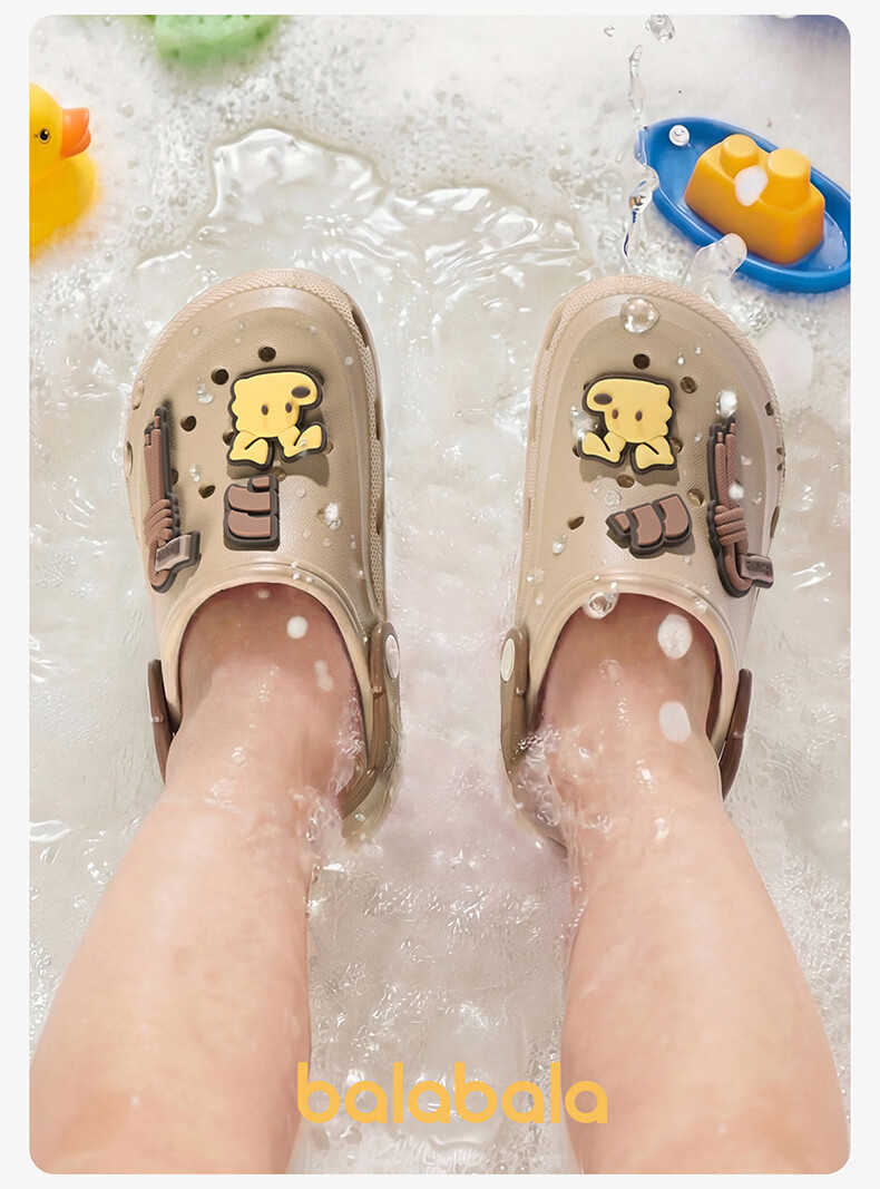 Balabala Kids Summer Clog Sandals Girls Outdoor Cartoon Bath Slippers Boys Home Large Kids Beach Shoes 20