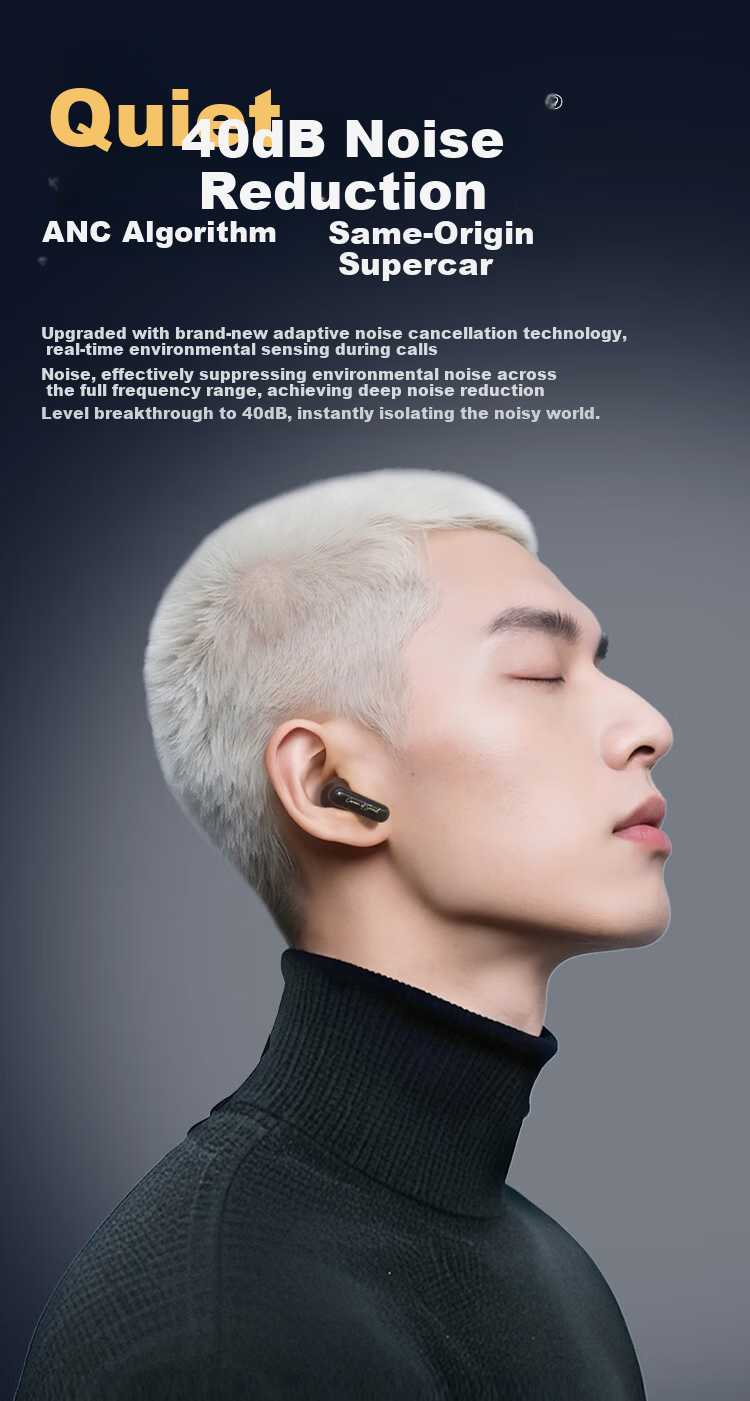 IGene 4-Mic Noise Cancelling All-in-One 6.0 Bluetooth In-Ear Active Noise Cancelling Wireless Music Gaming Earphones Long Battery Life Compatible with Huawei Apple Xiaomi Oppo OnePlus Vivo 8