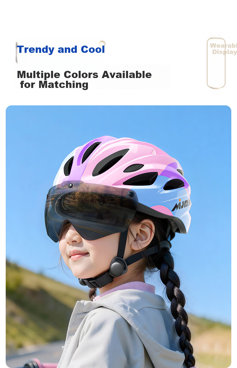 Kids Balance Bike Helmet with Goggles Professional Riding Skateboarding Ice Skating Protective Set for Boys and Girls 28