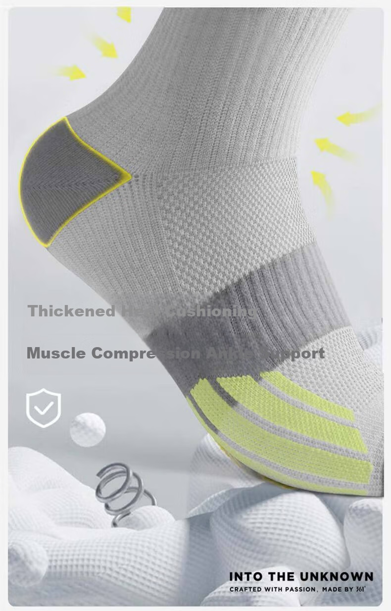 361° Men's Summer Sweat-Absorbing Odor-Resistant Mid-Calf Running Outdoor Sports Socks Mixed Colors [6 Pairs, One Size] 11