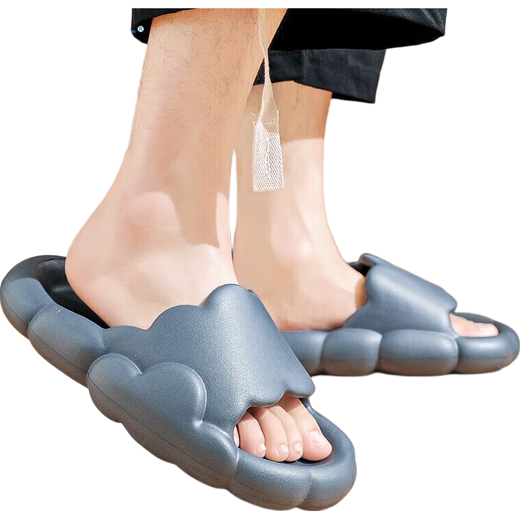 Huamei Jianbu Couple Style Soft Sole Comfortable Slip-On Sandals Durable Women's HM7008 White Size 39-40