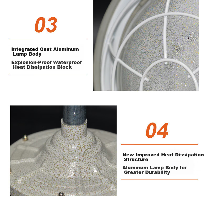 Guan'an Explosion-Proof LED Tri-Proof Light Waterproof Moisture-Proof Explosion-Isolation Factory Warehouse Workshop Gas Station High-Brightness Pendant Light 50W White Light 2