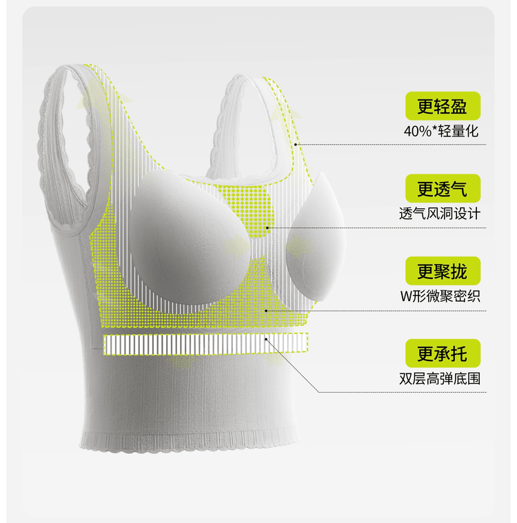 Half Lace Padded Vest Camisole Slim Fit Back Coverage Side Breast Support Bra Integrated Oxygen Blue (Short) M 11