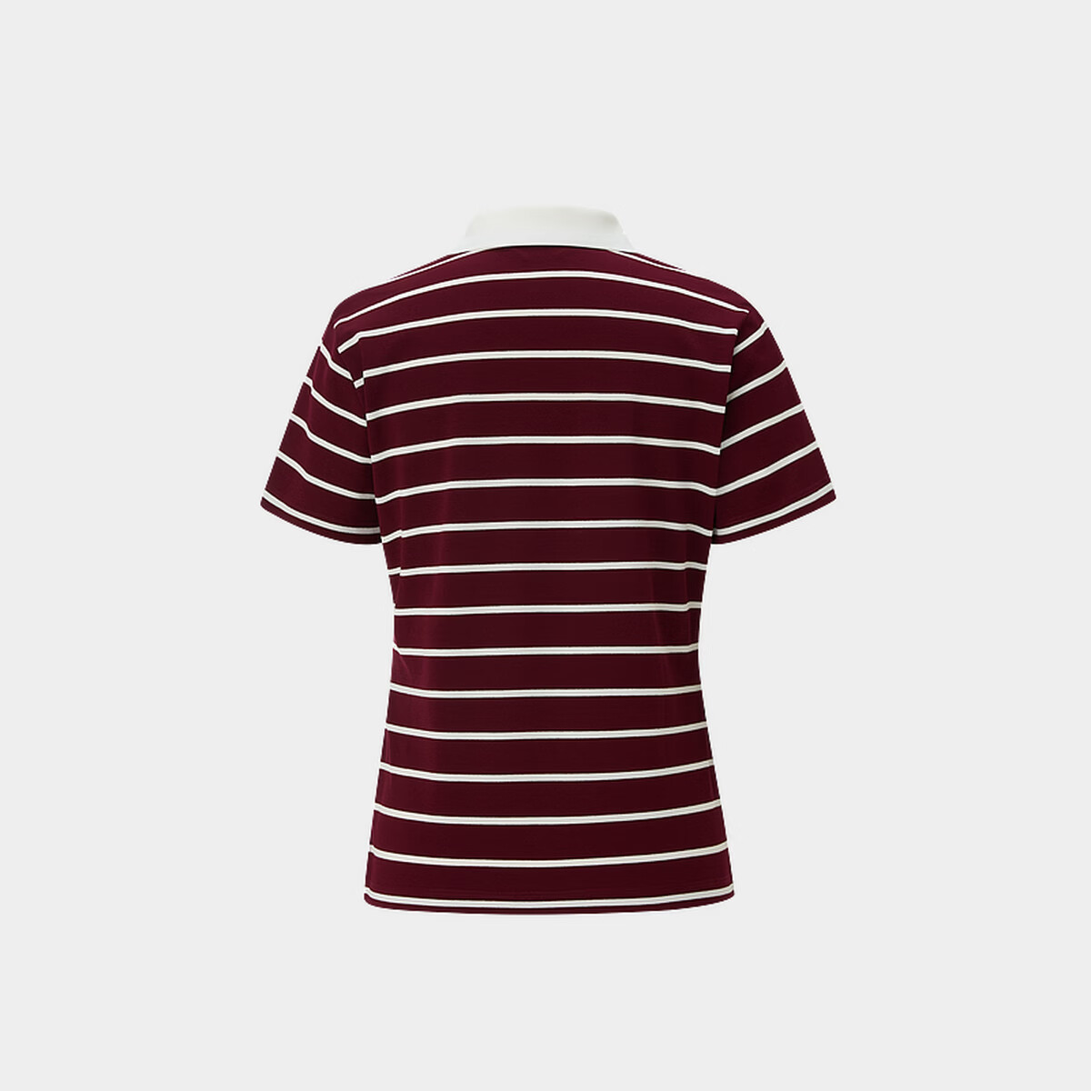 Biyinlefen [Cotton Elastic Bead Fabric] 2026 Spring Summer New Women's Casual Commuter Striped Seagull Collar Short Sleeve Polo Shirt