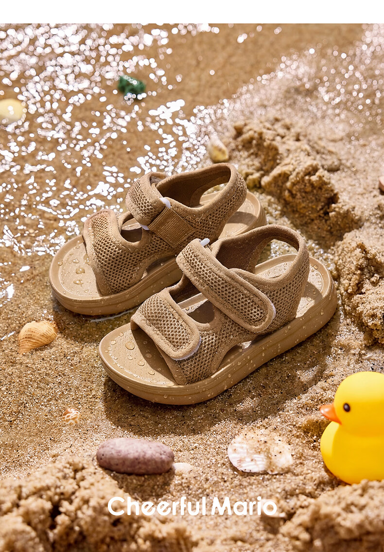 Cheerful Mario Kids Sandals Girls Summer 2026 New Baby Non-Slip Closed-Toe Toddler Boys Outdoor Beach Shoes 1-3 Years 26